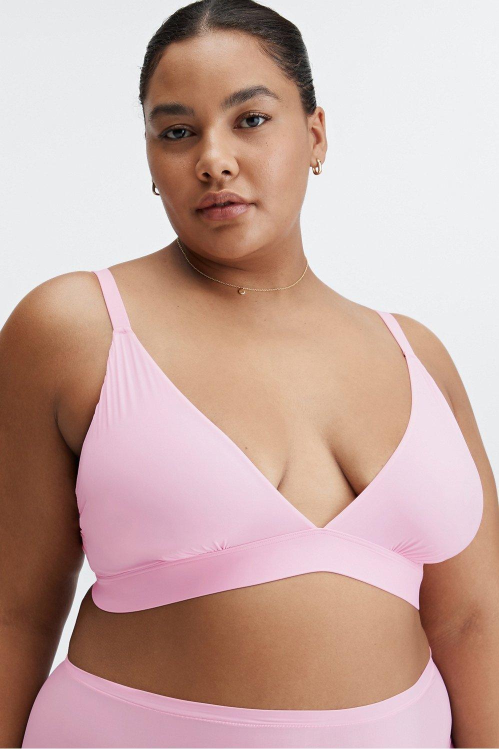 Fabletics Fine Touch Triangle Bralette Womens pink Size M Product Image