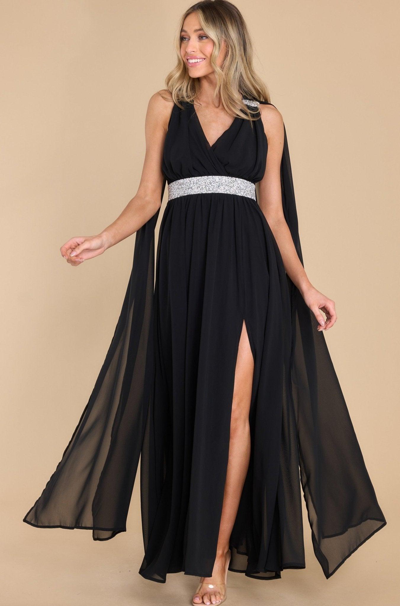 Aura Everyone's Desire Black Maxi Dress Product Image