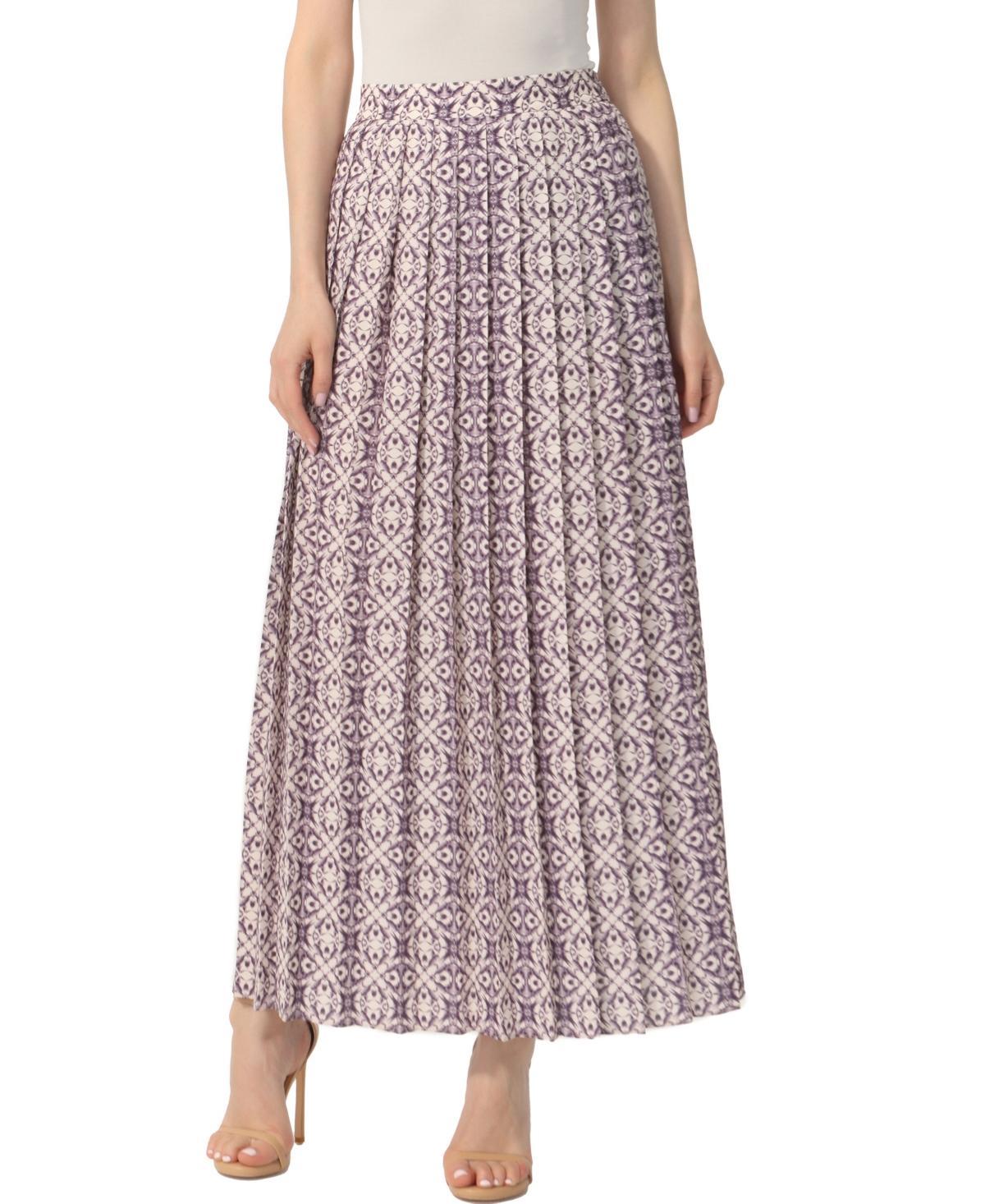 kimi + kai Womens Print Box Pleat Maxi Skirt Product Image