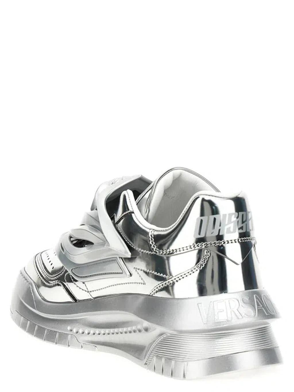 VERSACE Odiessea Sneakers In Silver Product Image