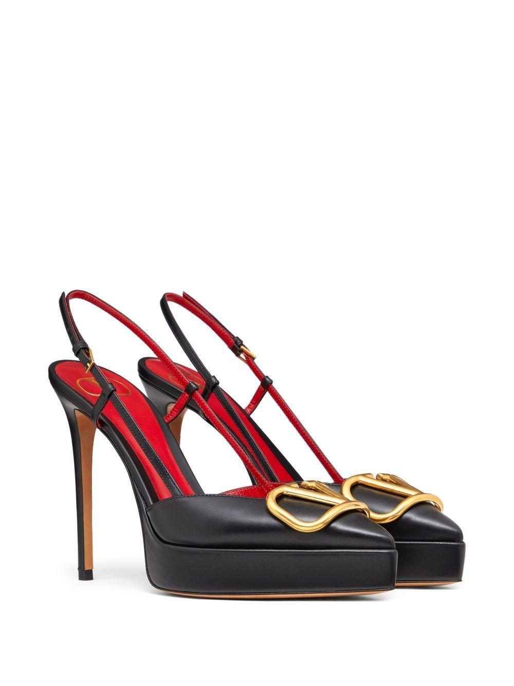 VALENTINO GARAVANI Vlogo Signature Slingback-pumps In Black Product Image