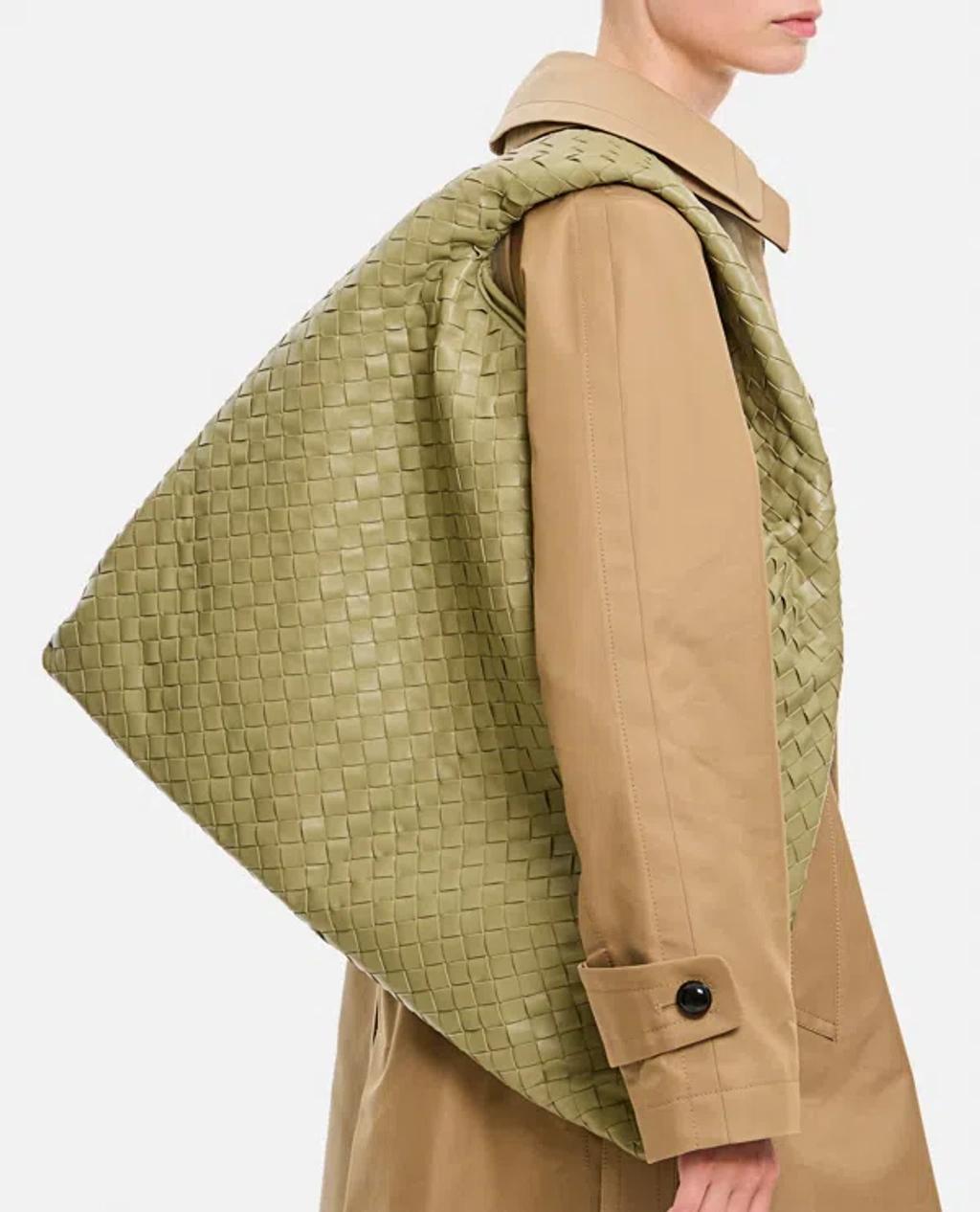 BOTTEGA VENETA Large Hop Hobo Shoulder Bag In Beige Product Image