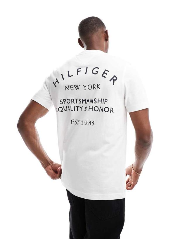 Tommy Hilfiger back print t-shirt in white Product Image