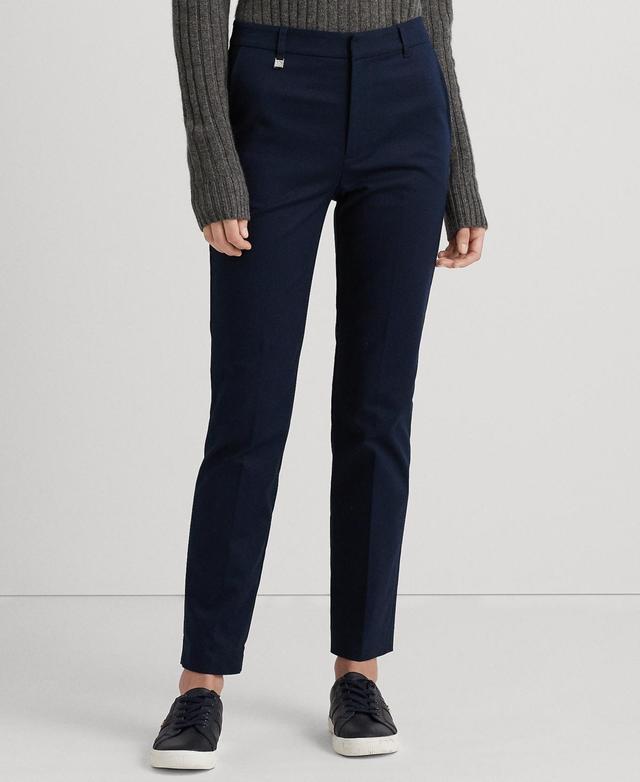 Lauren Ralph Lauren Double-Faced Stretch Cotton Pant, Regular & Petites Product Image