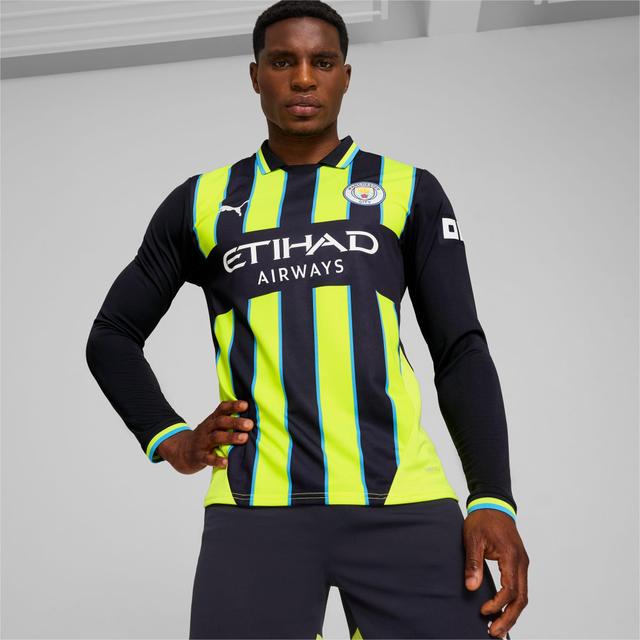 Manchester City 24/25 Men's Replica Away Long Sleeve Soccer Jersey Product Image