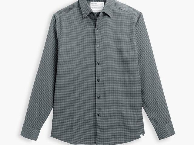 Charcoal Mini Grid Men's AeroZero° Dress Shirt Product Image