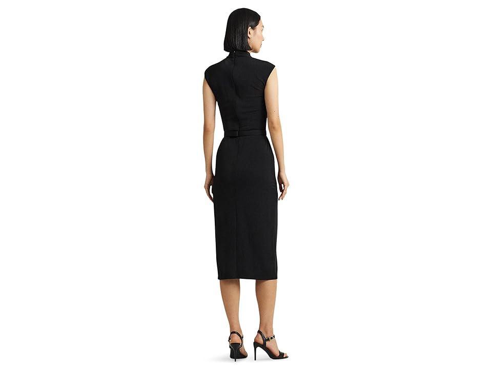 Lauren Ralph Lauren Belted Jersey Mock Neck Dress Women's Dress Product Image