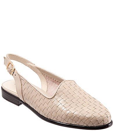 Trotters Lena Woven Leather Slingback Flats Product Image