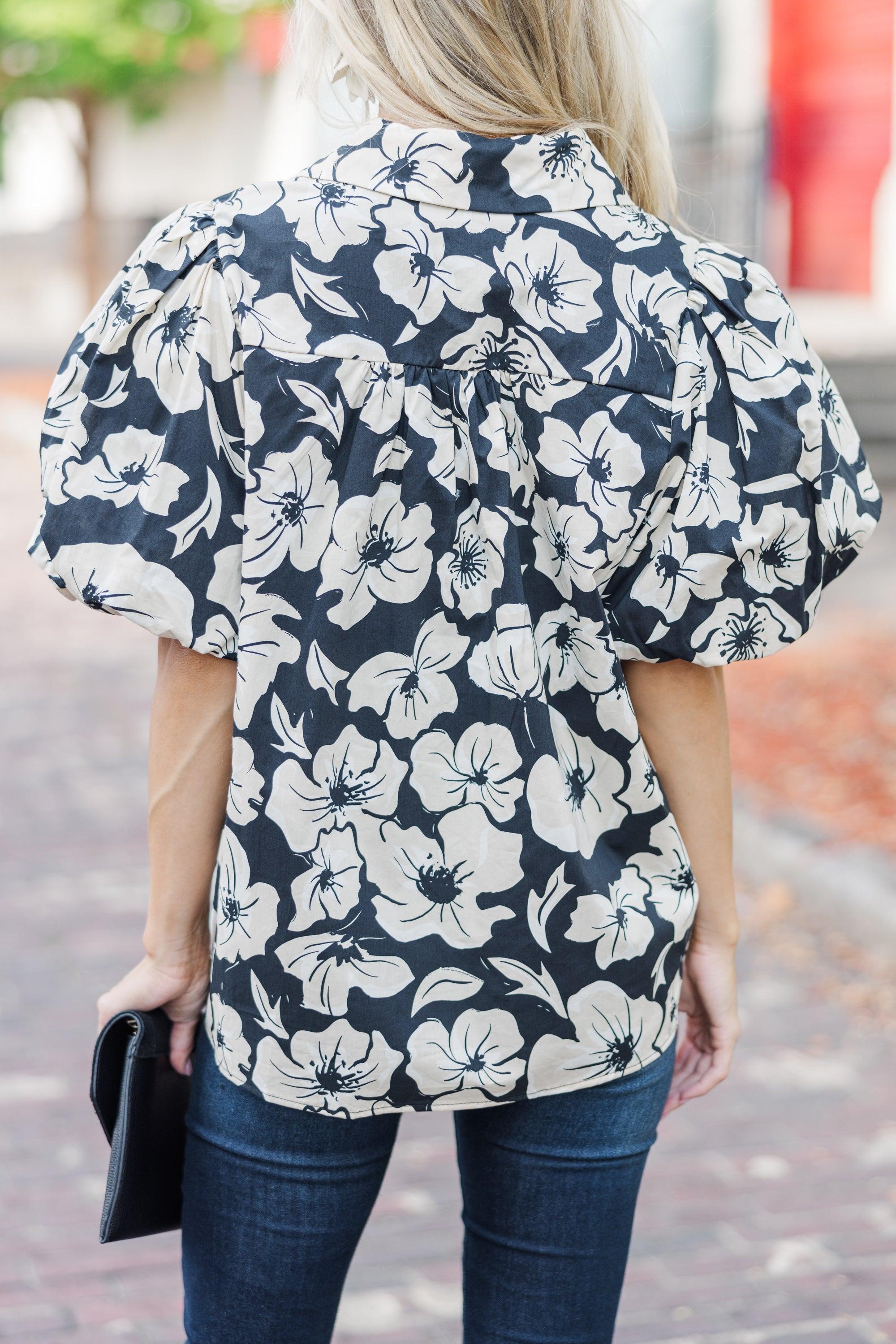 In My Eyes Black Floral Blouse Female Product Image