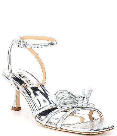 Badgley Mischka Womens Loyalty Ankle Strap Knotted Mid Heel Sandals Product Image