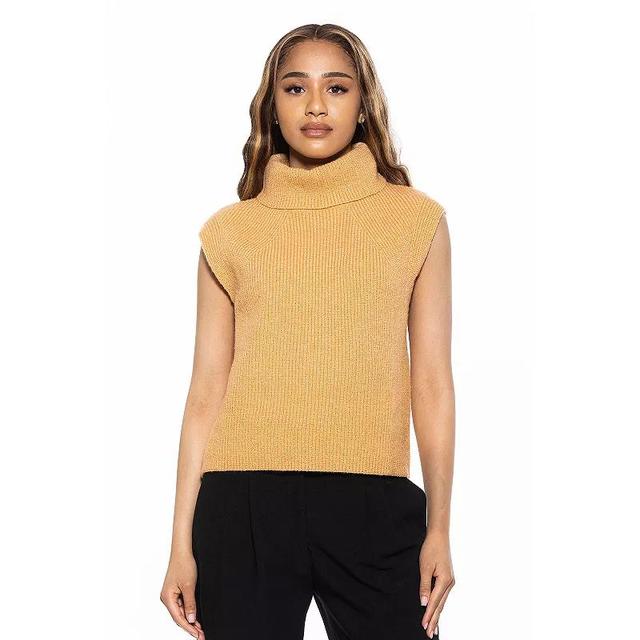 Womens ALEXIA ADMOR Jaylani Ribbed Knit Turtleneck Sweater Vest Product Image