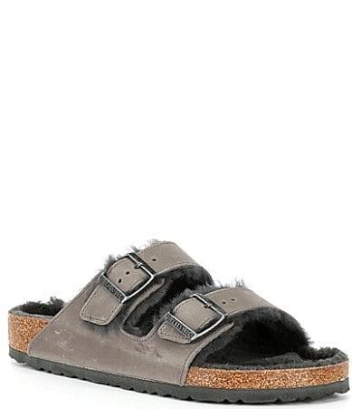 Birkenstock Arizona Slide Sandal with Genuine Shearling Product Image