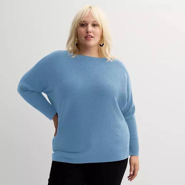 Plus Size Nine West Dolman Sweater, Womens Purple Product Image