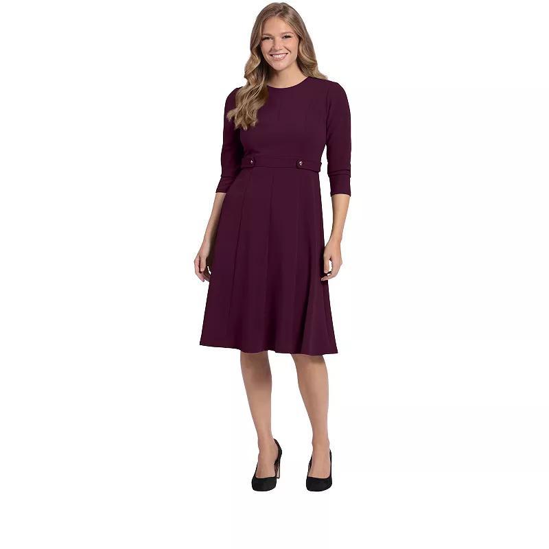 Womens London Times Side Tab Fit & Flare Dress Product Image