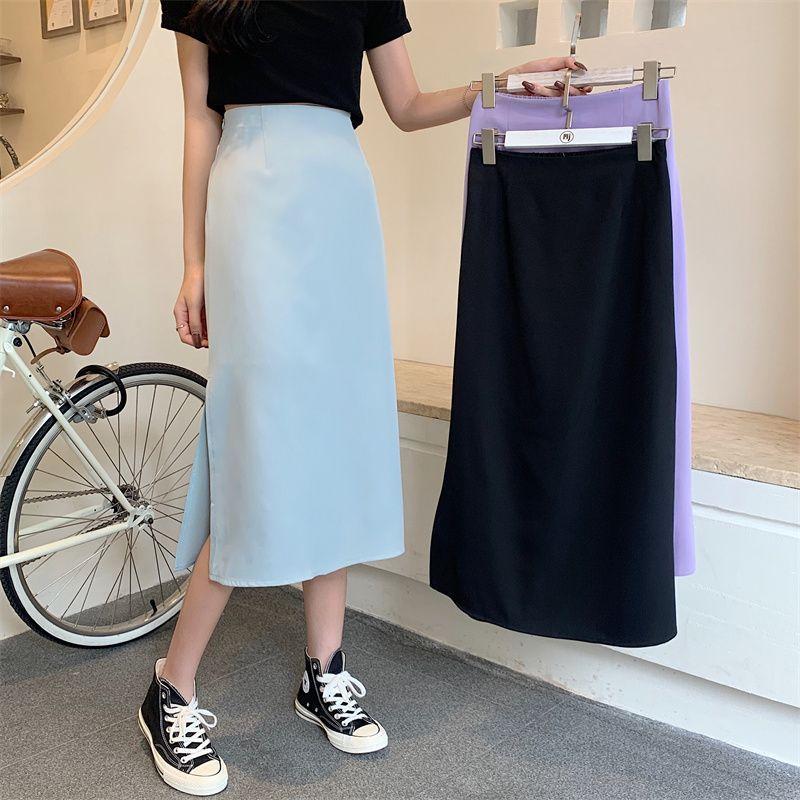 Denim Midi Skirt Product Image