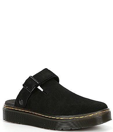 Dr. Martens Womens Carlson Suede Buckle Strap Clogs Product Image