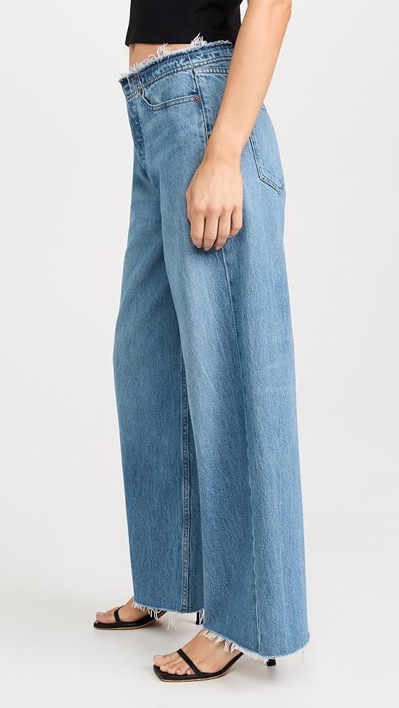 FRAME Le Low Baggy Wide Leg Cut Off Jeans | Shopbop Product Image