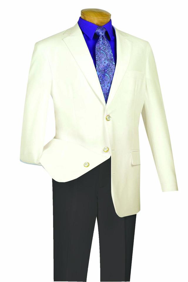 Ivory Regular Fit 3 Button Blazer Product Image