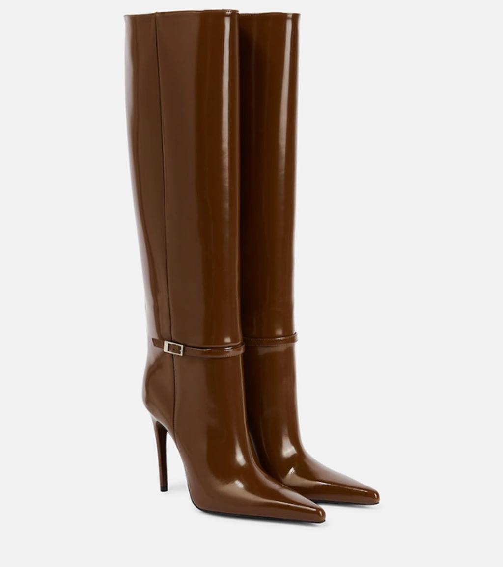 Vendome Knee-high Leather Boots In Brown product image