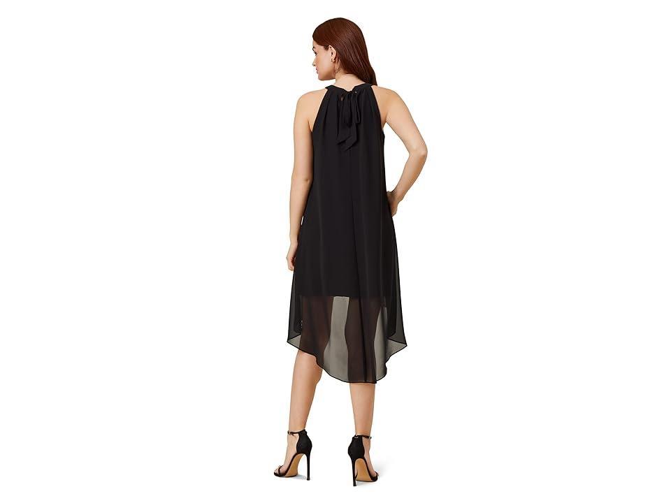 Adrianna Papell Draped Ruffle Chiffon High-Low Dress Product Image