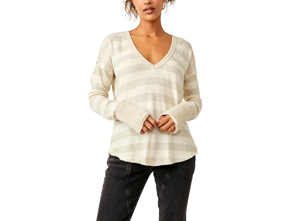 Free People Sail Away Long Sleeve (Natural Combo) Women's Clothing Product Image