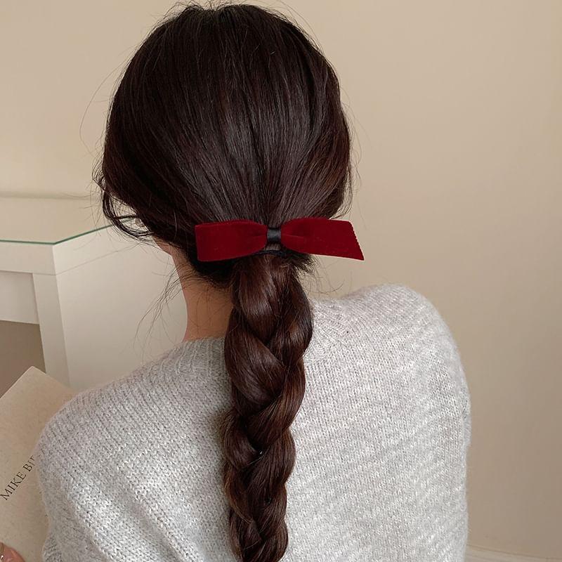 Velvet Bow Hair Clip Product Image