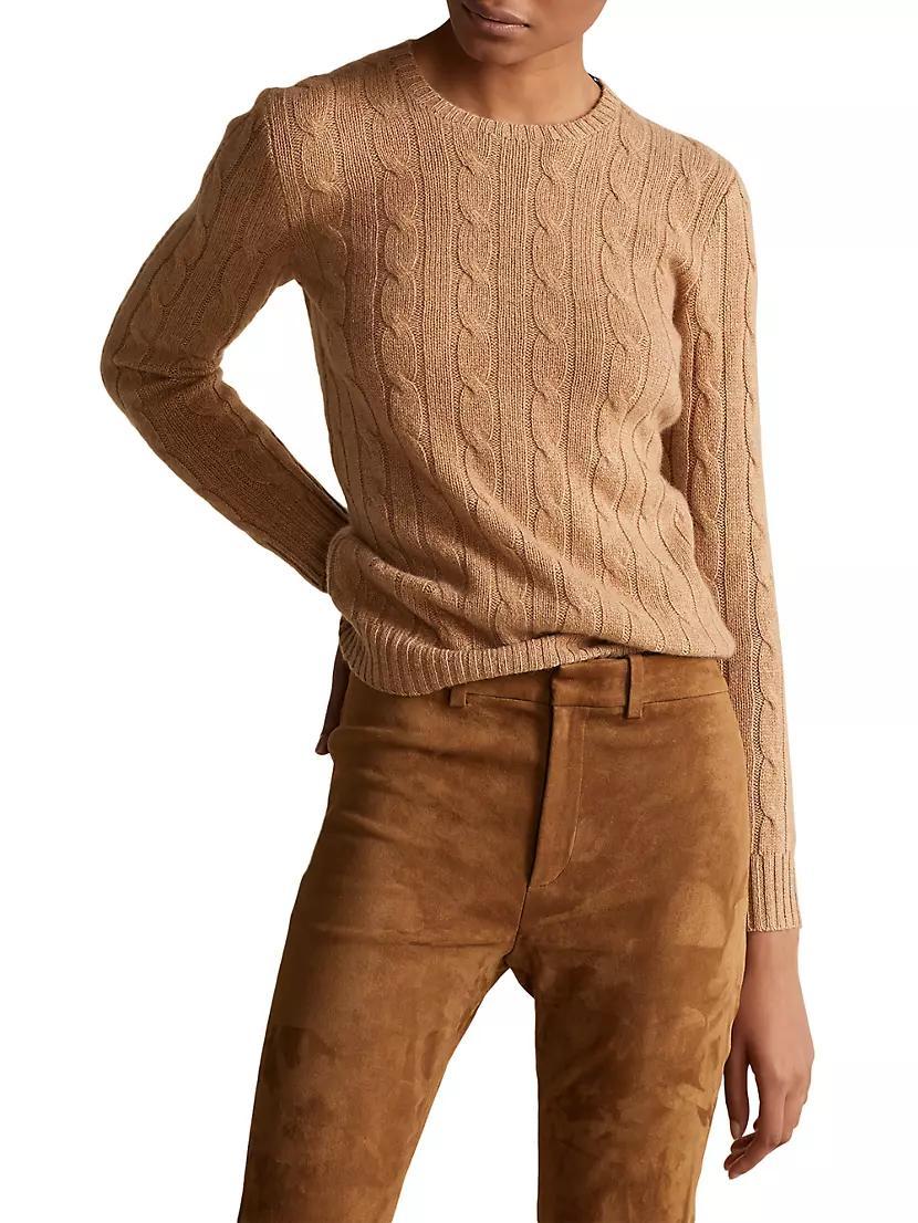 Cashmere Cable-Knit Crewneck Sweater Product Image