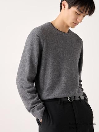 Mens Cashmere Sweater Gray XL UNIQLO US Product Image