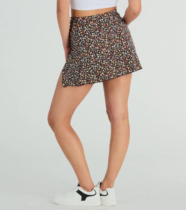 Effortless Beauty High Rise Floral Mini Skirt Product Image