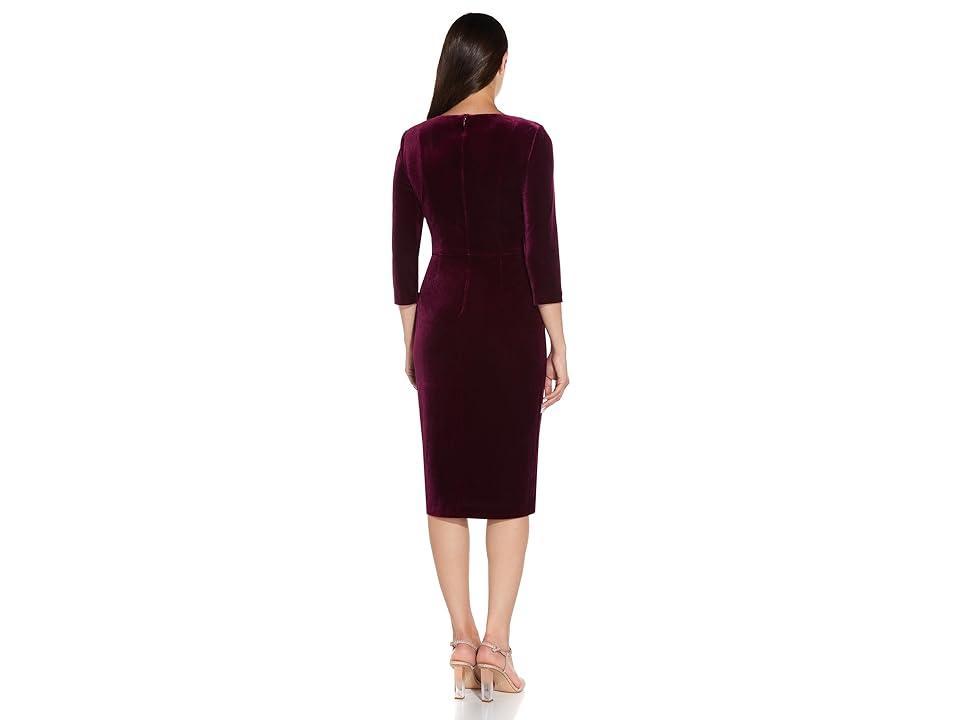 Adrianna Papell Stretch Velvet Tie Front Dress Women's Dress Product Image