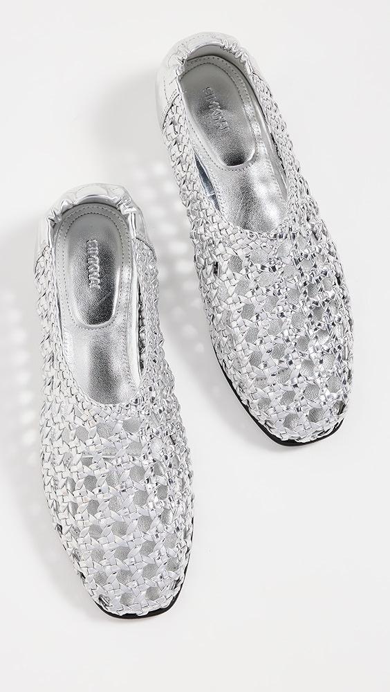 SIMKHAI Eden Woven Metallic Leather Ballet Flats | Shopbop Product Image