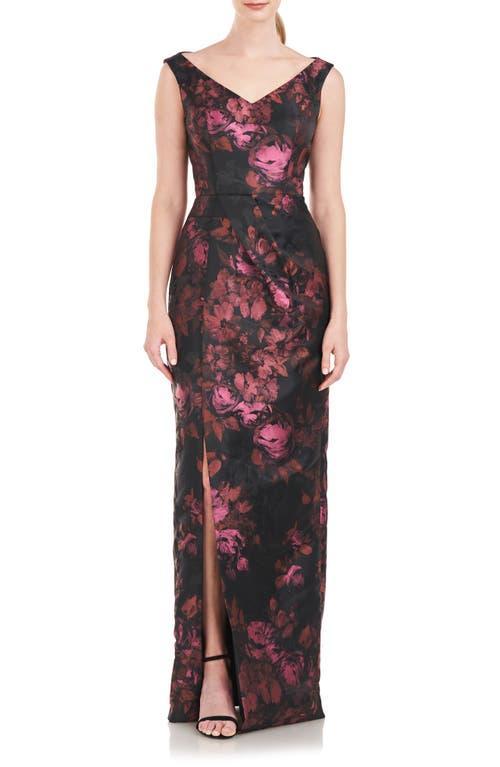 Kay Unger Liana Floral Column Gown Product Image