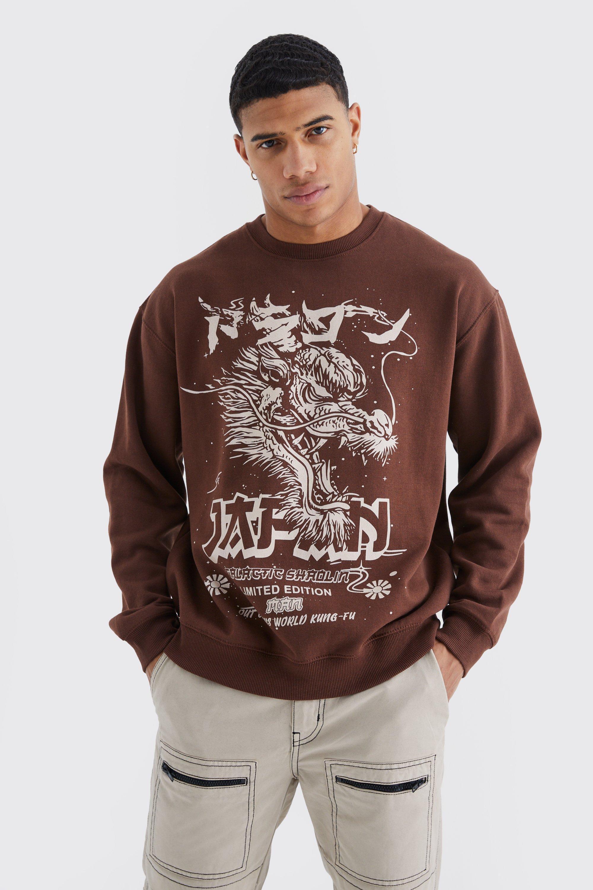 Oversized Graphic Sweatshirt | boohooMAN USA Product Image