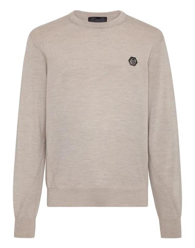 Pullover Round Neck Ls In Beige Product Image