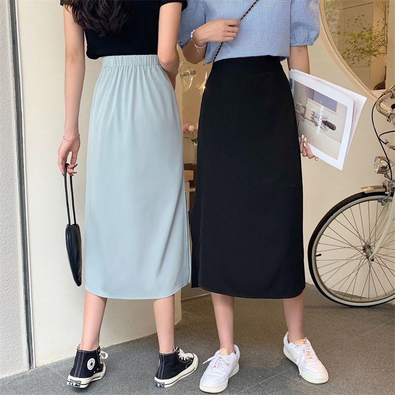 Denim Midi Skirt Product Image