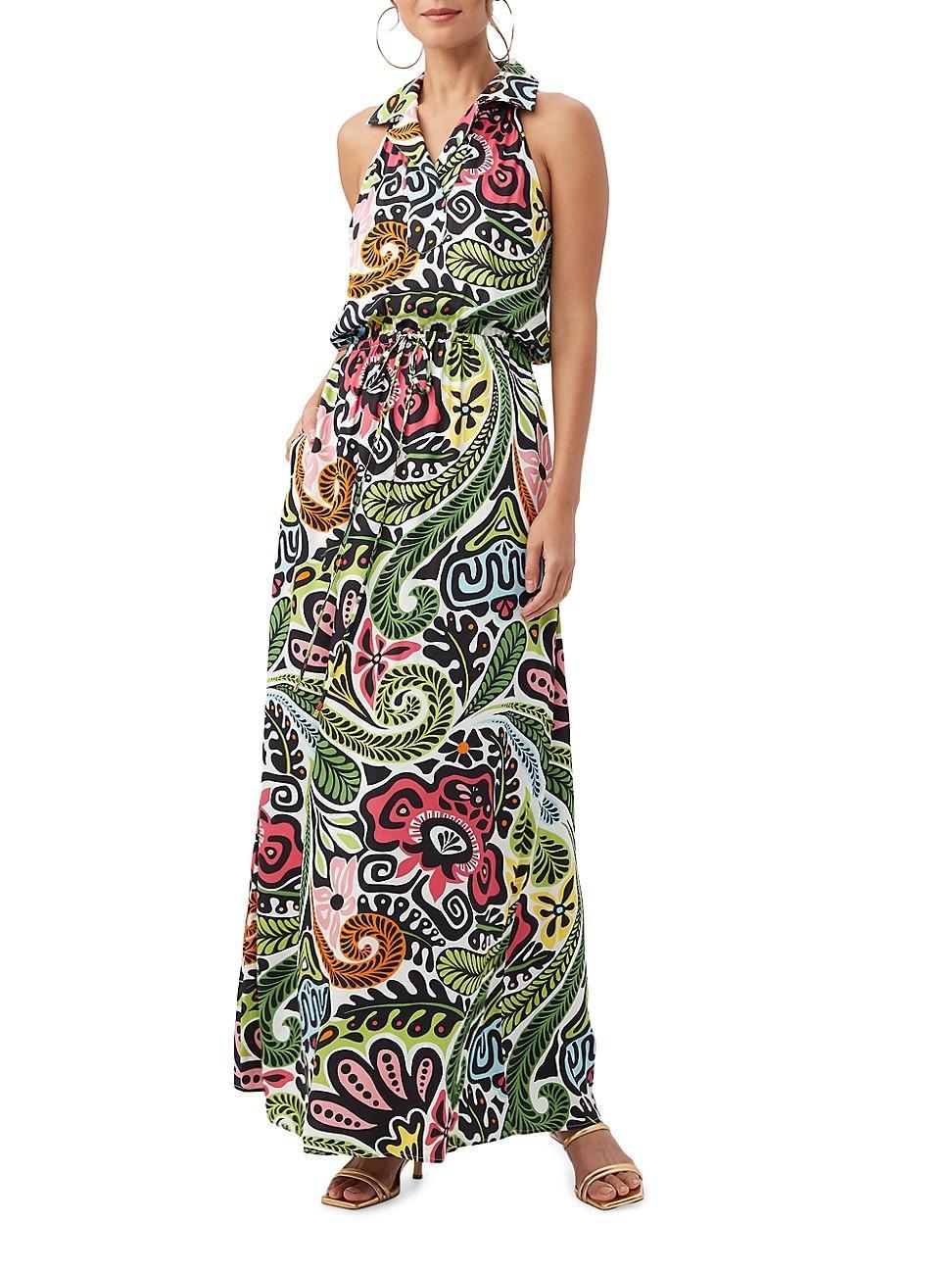 Womens Caribbean Printed Maxi-Dress Product Image