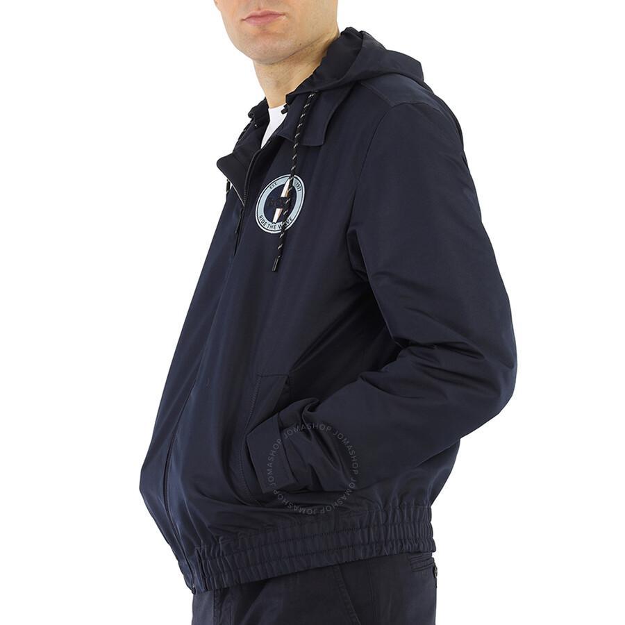 Men's Dark Blue Carsen Logo Embroidered Jacket Product Image