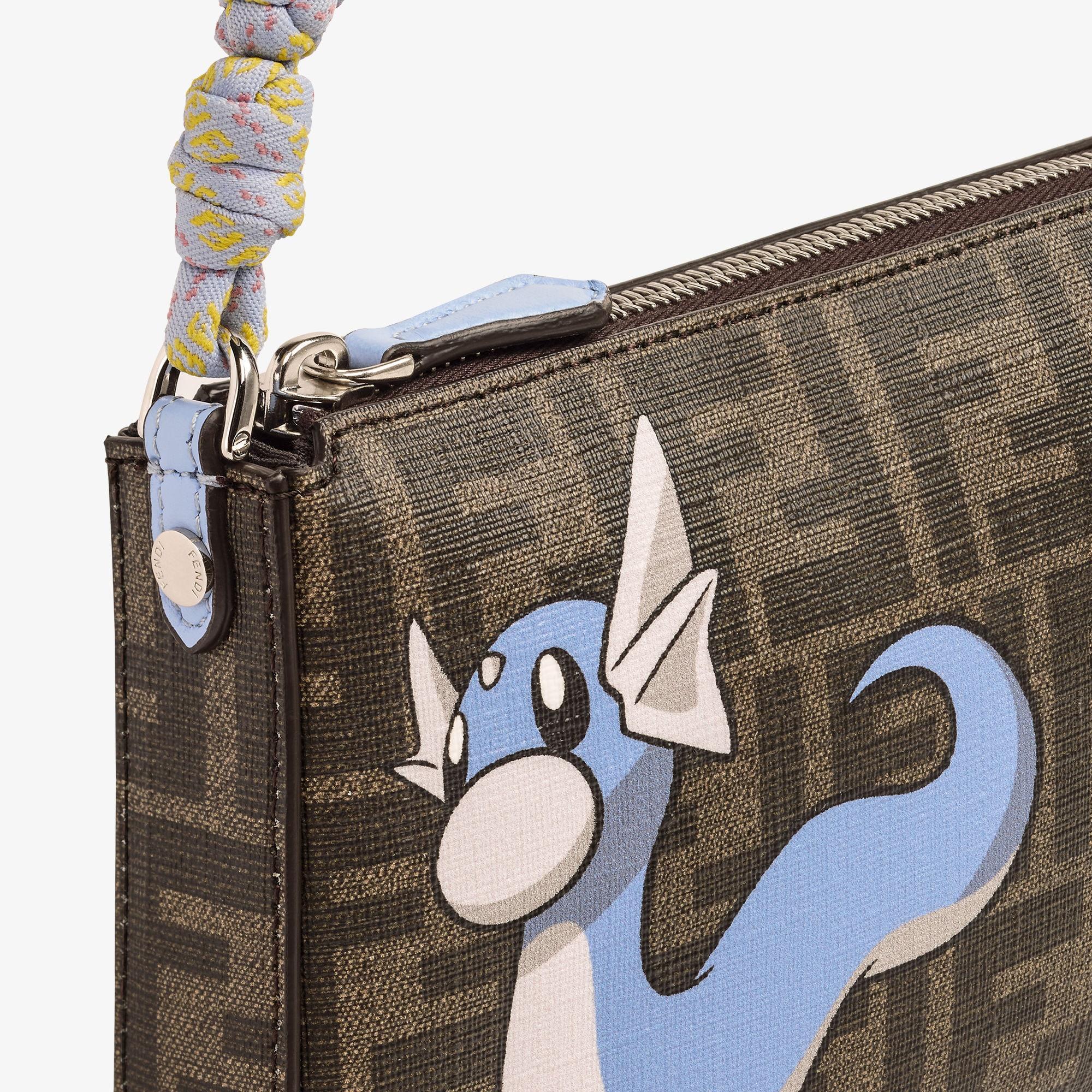 Baguette PouchFENDI x FRGMT x POKÉMON brown FF fabric bag Product Image