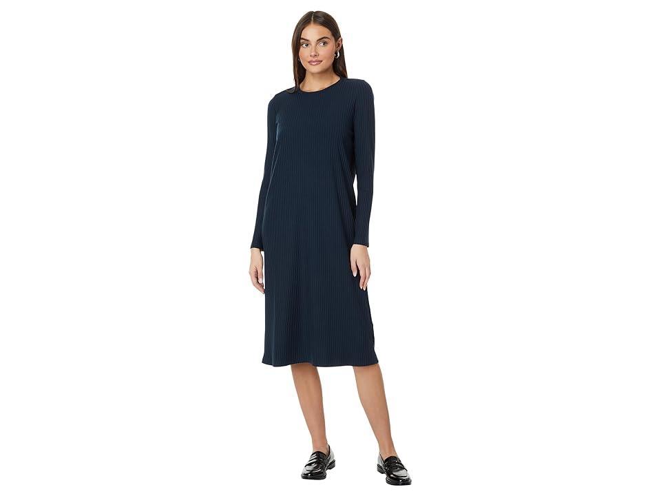 Womens Crewneck Ribbed Midi-Dress product image