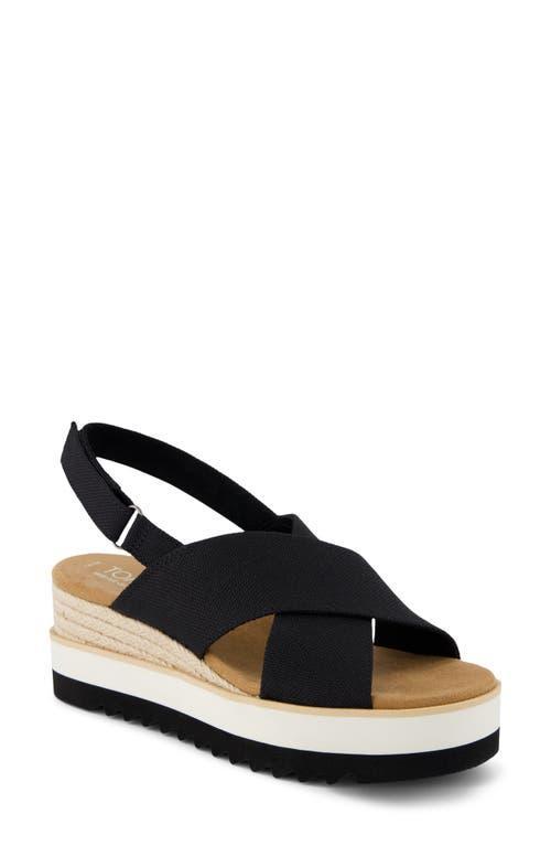 Toms Womens Diana Crossover Platform Wedge Sandals Product Image