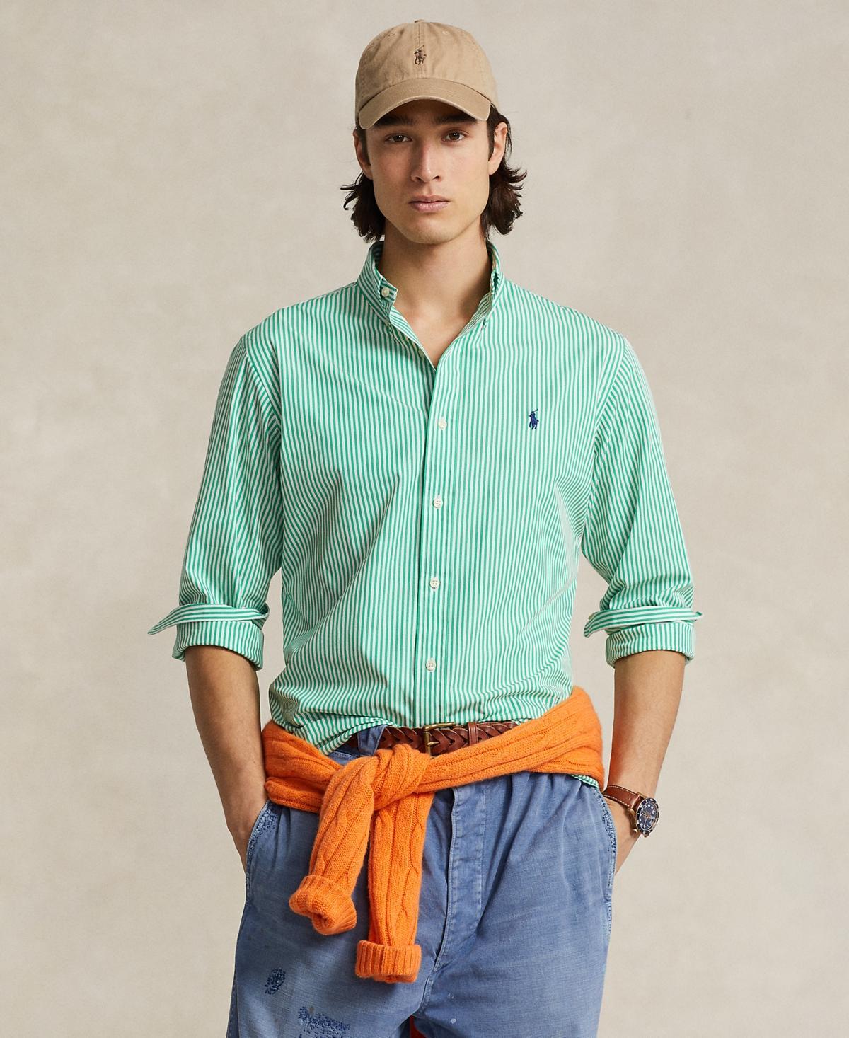 Polo Ralph Lauren Classic Fit Striped Stretch Poplin Shirt Product Image