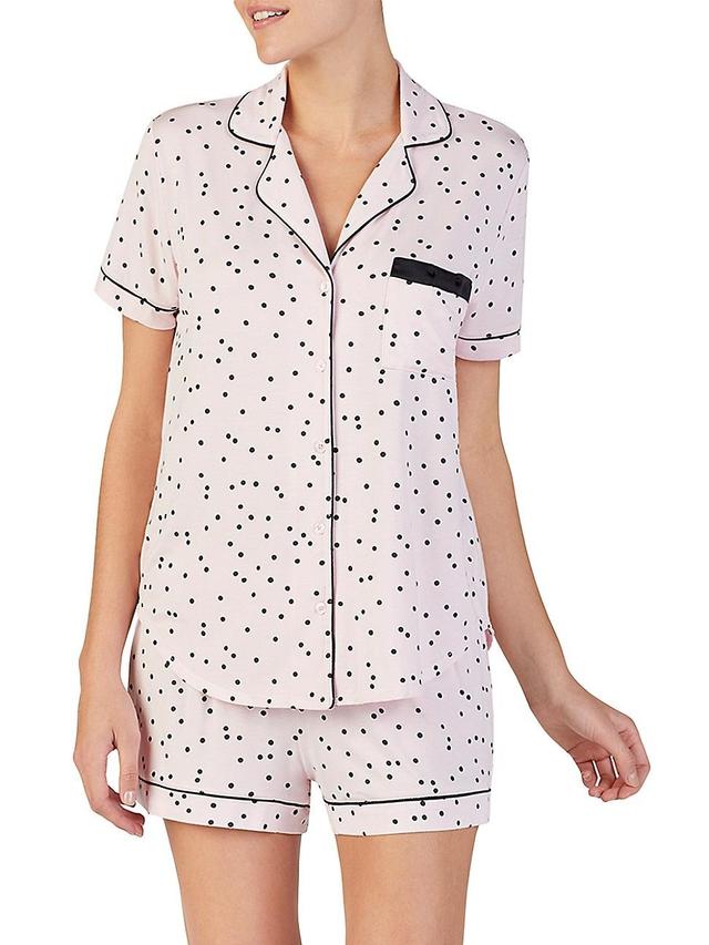 kate spade new york Dot Print Jersey Shorty Coordinating Pajama Set Product Image