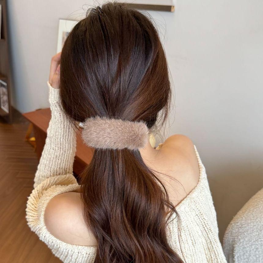 Plain Fluffy Hair Clip Product Image