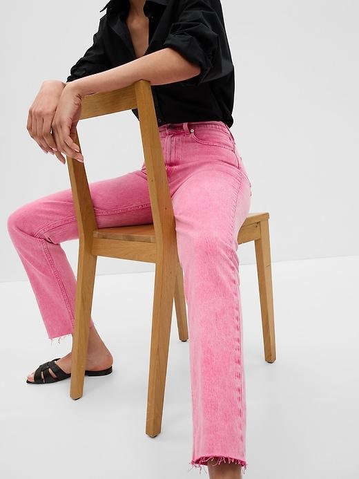 High Rise Cheeky Straight Jeans Product Image