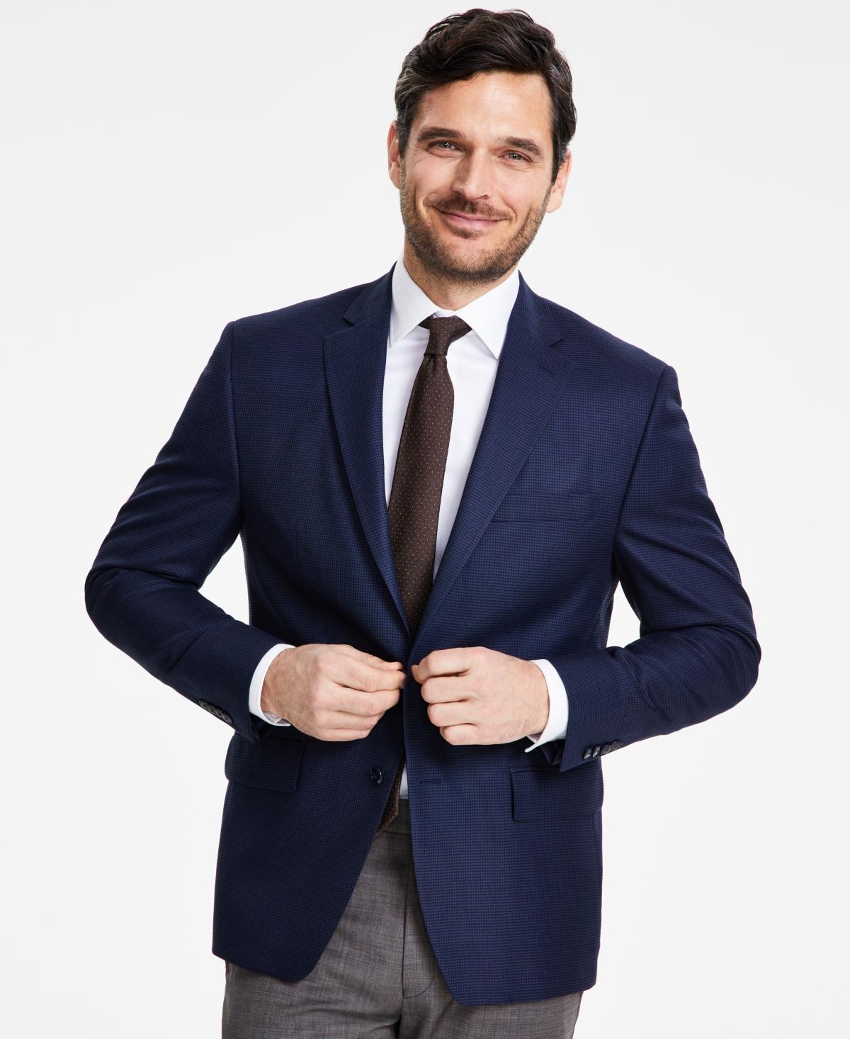 Michael Kors Mens Classic-Fit Houndstooth Sport Coat Product Image