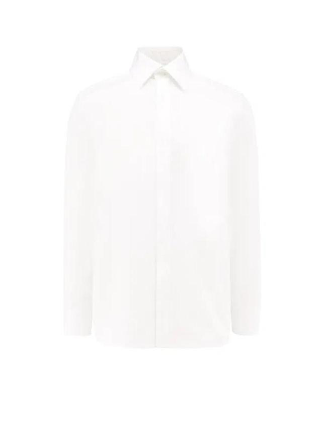 Oversize Cotton Shirt In White Product Image