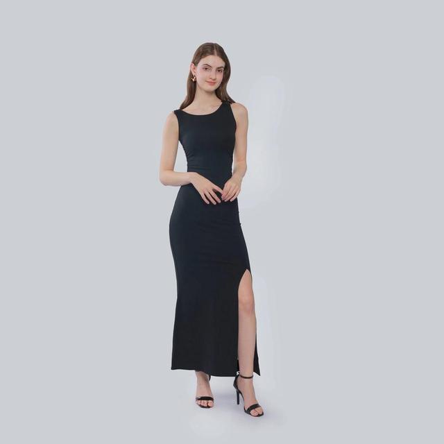 Womens Knit Maxi Bodycon Dress - Wild Fable Black M Product Image