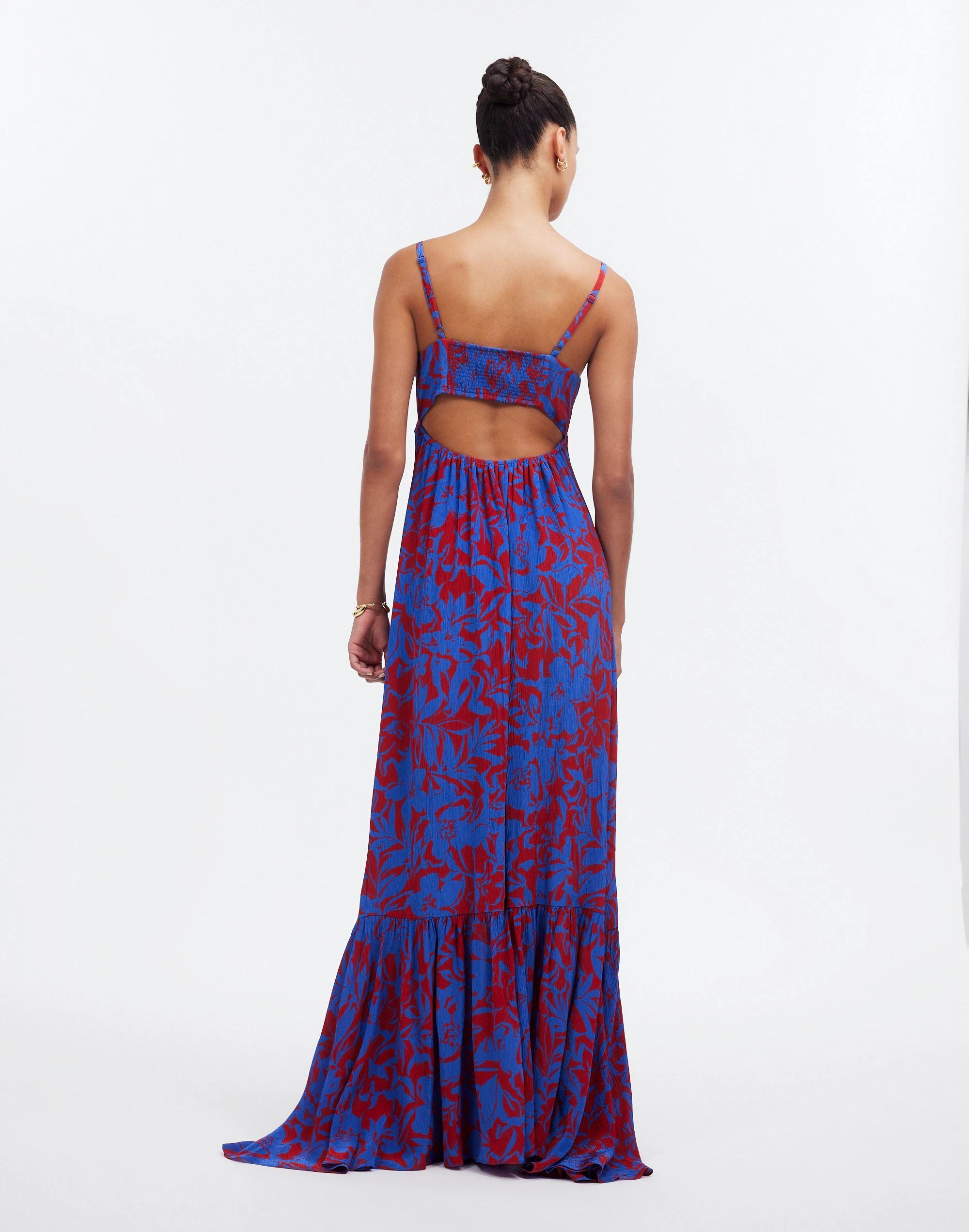 Empire-Waist Tank Maxi Dress in Floral Product Image