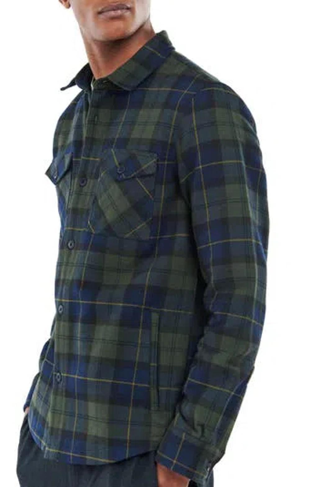 Cannich Plaid Cotton Shirt Jacket In Green Product Image