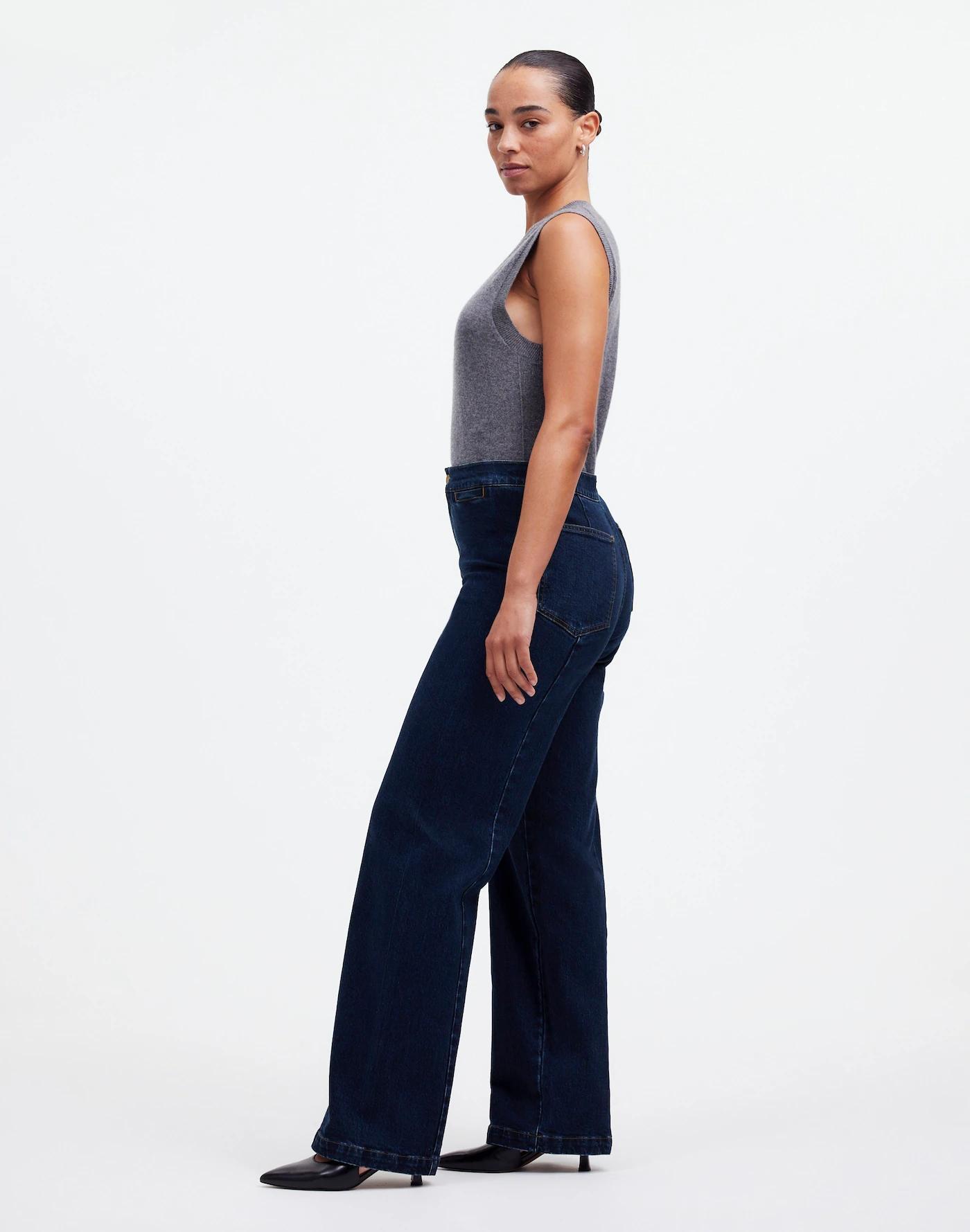 The Tall Curvy Emmett Wide-Leg Jean in Leffers Wash: Welt Pocket Edition Product Image